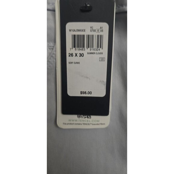 Guess Sexy Curve Skinny Mid Jeans 26X30 Summer Clouds Tencel Blend Womens Pants - Picture 4 of 4